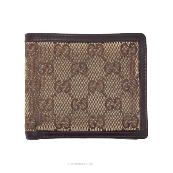 🔴 Gucci GG Canvas Bifold Wallet - Brown - Picture 1 of 9